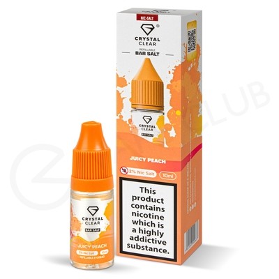 Juicy Peach Nic Salt E-Liquid by Crystal Clear