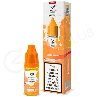 Juicy Peach Nic Salt E-Liquid by Crystal Clear