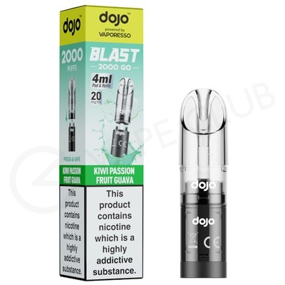 Kiwi Passion Fruit Guava Dojo Blast 2000 Go Refill Pack