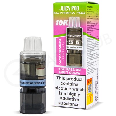 Kiwi Passion Fruit Guava Juicy Pod Novamax 10K Refill Pod