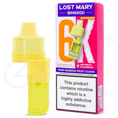 Kiwi Passion Fruit Guava Lost Mary BM6000 Refill Pack