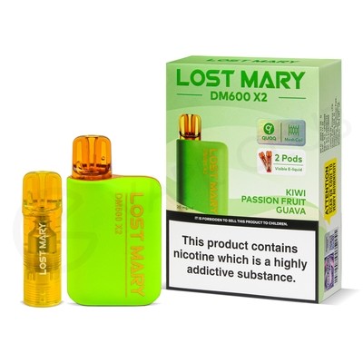 Kiwi Passion Fruit Guava Lost Mary DM600 X2 Disposable Vape