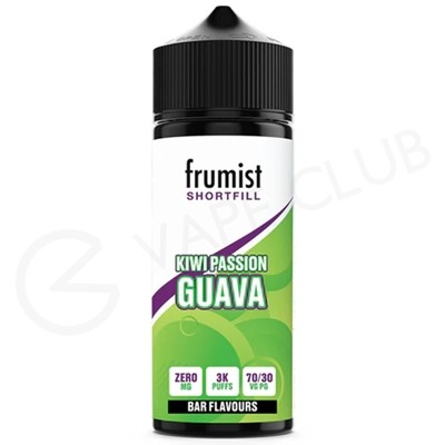 Kiwi Passion Guava Shortfill E-Liquid by Frumist 100ml