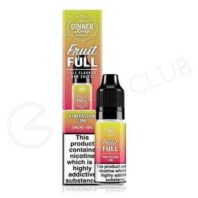 Kiwi Passion Lime Nic Salt E-Liquid by Dinner Lady Fruit Full