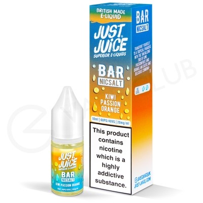 Kiwi Passion Orange Nic Salt E-Liquid by Just Juice Bar
