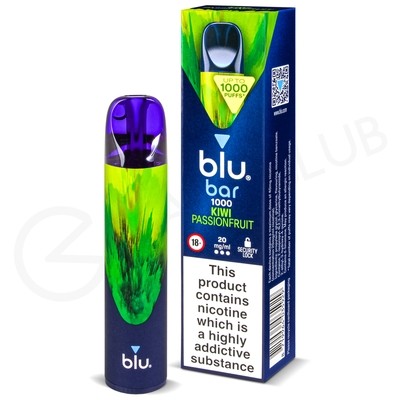 Kiwi Passionfruit Blu Bar 1000 Disposable Vape