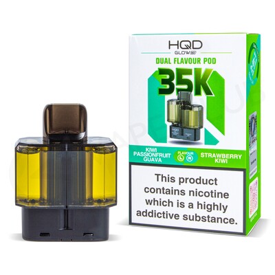 Kiwi Passionfruit Guava & Strawberry Kiwi HQD Glow Air 35K Refill Pods