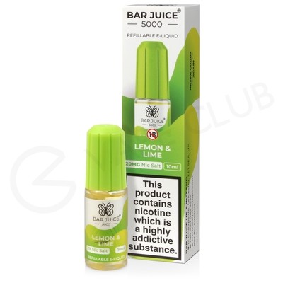 Lemon &amp; Lime Nic Salt E-Liquid by Bar Juice 5000