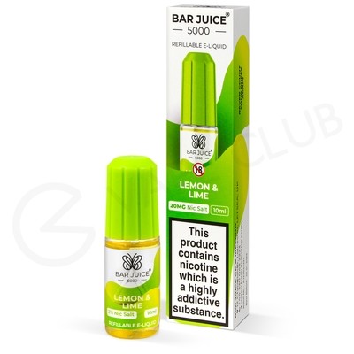 Lemon & Lime Nic Salt E-Liquid by Bar Juice 5000