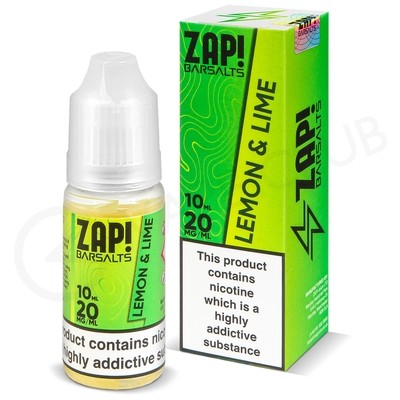 Lemon & Lime Nic Salt E-Liquid Zap Bar Salts