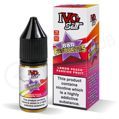 Lemon Peach Passion Fruit Nic Salt E-Liquid by IVG Bar Salt Favourites