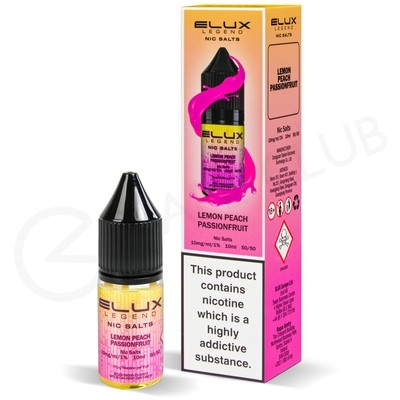 Lemon Peach Passion Nic Salt E-Liquid by Elux Legend