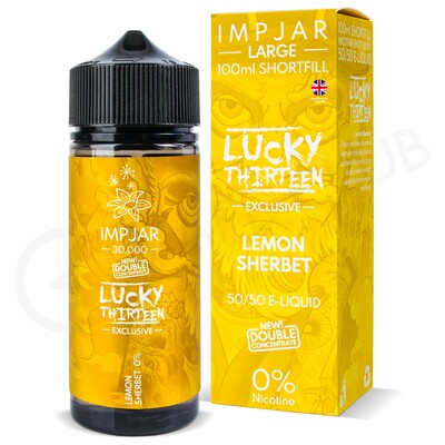 Lemon Sherbet Shortfill E-Liquid by Imp Jar & Lucky Thirteen 100ml