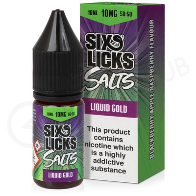 Liquid Gold Nic Salt E-Liquid by Six Licks