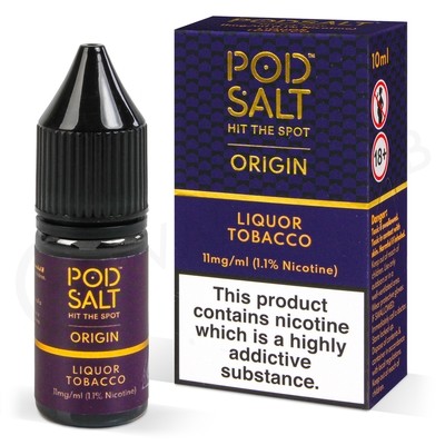 Liquor Tobacco Nic Salt E-Liquid by Pod Salt Origin