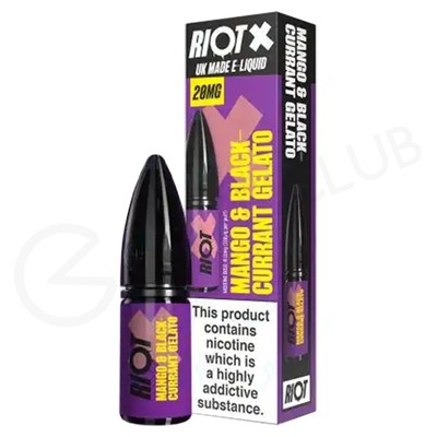 Mango & Blackcurrant Gelato Nic Salt E-Liquid by Riot X
