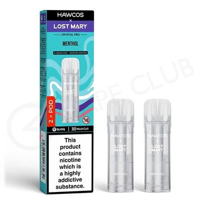 Menthol Hawcos x Lost Mary Crystal Pro Prefilled Pods
