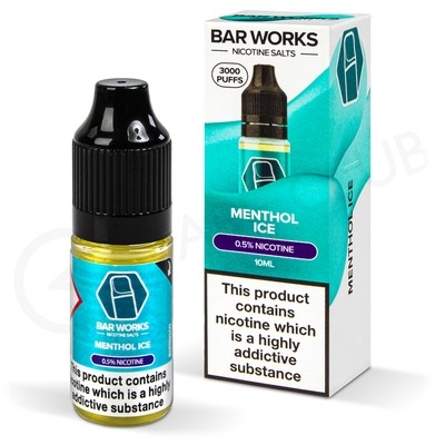 Menthol Ice Nic Salt E-Liquid by Bar Works