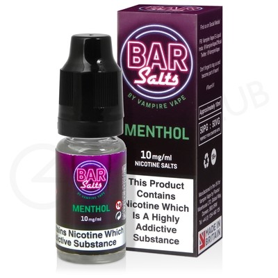 Menthol Nic Salt E-Liquid by Bar Salts