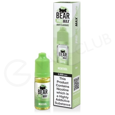 Menthol Nic Salt E-Liquid by Bear Pro Max