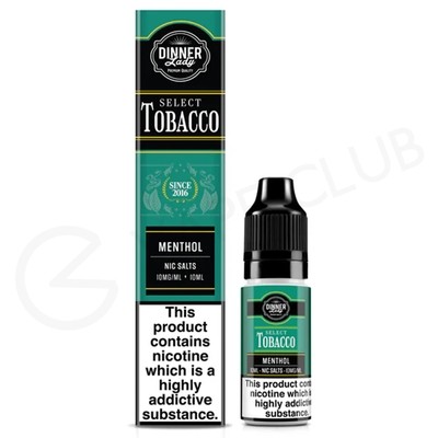 Menthol Nic Salt E-Liquid by Dinner Lady Select Tobacco