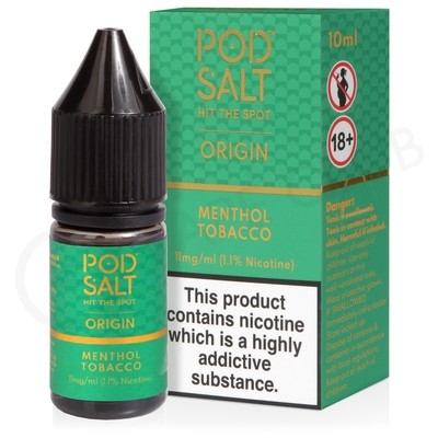 Menthol Tobacco Nic Salt E-Liquid by Pod Salt Origin