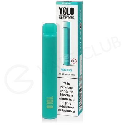 Menthol Yolo Bar M600 Disposable Vape