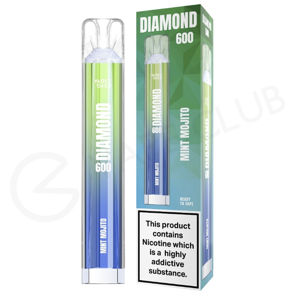 Mint Mojito Vapes Bars Diamond 600 Disposable Vape