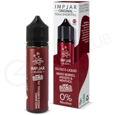 Mixed Berries, Aniseed & Menthol Shortfill E-Liquid by Imp Jar 50ml