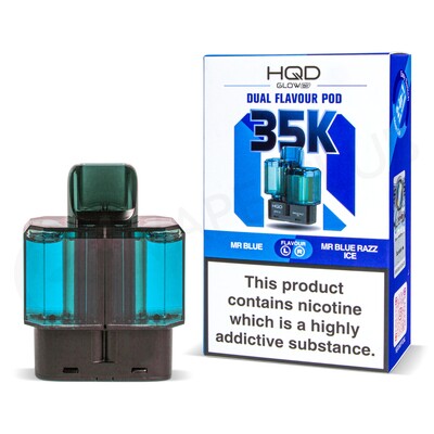 Mr Blue & Mr Blue Razz Ice HDQ Glow Air 35K Refill Pods