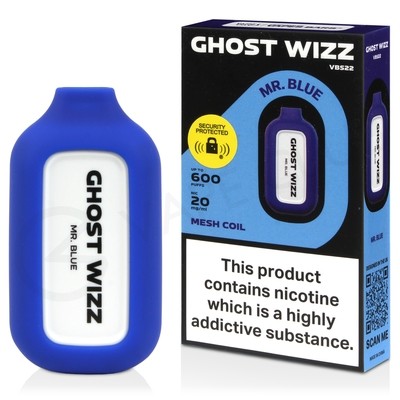 Mr Blue Vapes Bars Ghost Wizz Disposable Vape