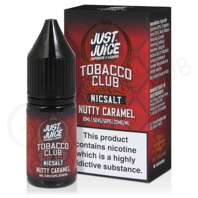 Nutty Caramel Tobacco Nic Salt E-Liquid by Just Juice