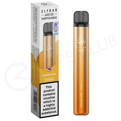 Orange Gami Elf Bar 600 V2 Disposable Vape 