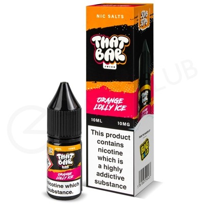 Orange Lolly Ice Nic Salt E-Liquid by That Bar Juice