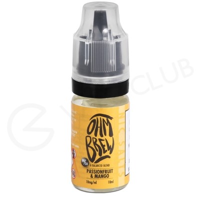Passionfruit and Mango E-liquid by Ohm Brew 50/50 Nic Salts