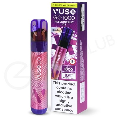 Passionfruit Ice Vuse Go 1000 Disposable Vape