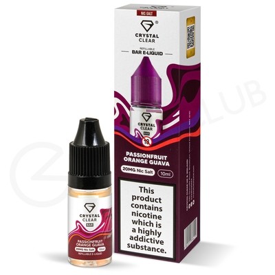 Passionfruit Orange Guava Nic Salt E-Liquid by Crystal Clear