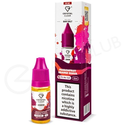 Passionfruit Orange Guava Nic Salt E-Liquid by Crystal Clear