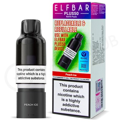 Peach Ice Elf Bar Plus 50 Refill Pod