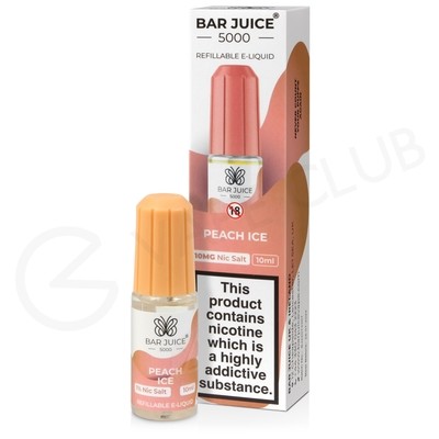 Peach Ice Nic Salt E-Liquid by Bar Juice 5000