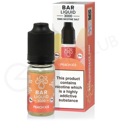 Peach Ice Nic Salt E-Liquid by Bar Liquid 3000