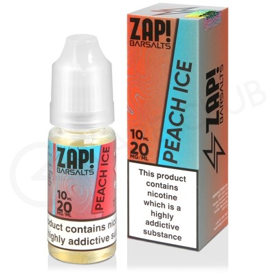 Peach Ice Nic Salt E-Liquid by Zap Bar Salts