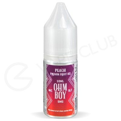 Peach Passion Fruit Ice Nic Salt E-Liquid by Ohm Boy SLT