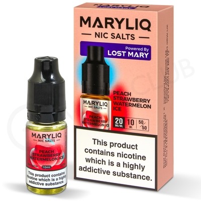 Peach Strawberry Watermelon Ice Nic Salt E-Liquid by Lost Mary Maryliq