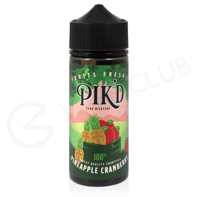 Pineapple & Cranberry Shortfill E-Liquid by Pik'd 100ml