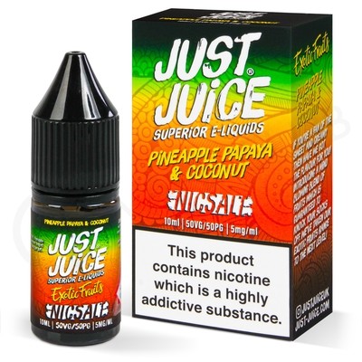 Pineapple, Papaya & Coconut Exotic Fruits Nic Salt E-Liquid by Just Juice