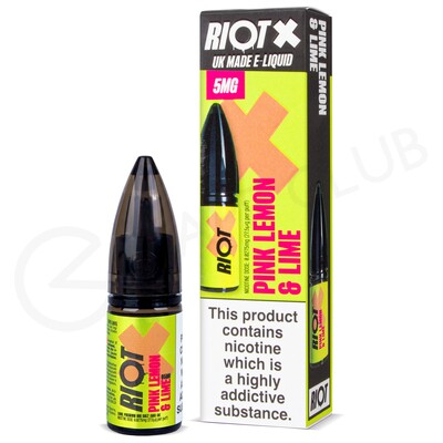 Pink Lemon & Lime Nic Salt E-Liquid by Riot X