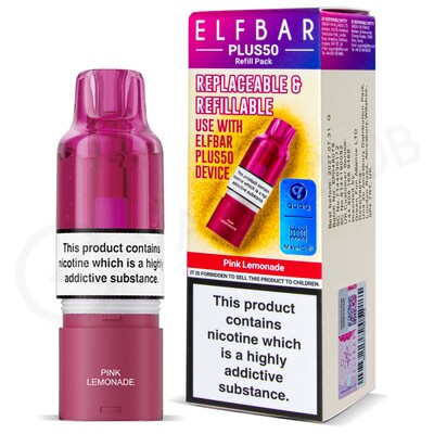 Pink Lemonade Elf Bar Plus 50 Refill Pod