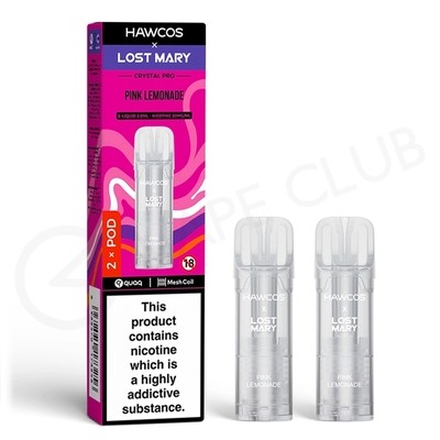 Pink Lemonade Hawcos x Lost Mary Crystal Pro Prefilled Pods