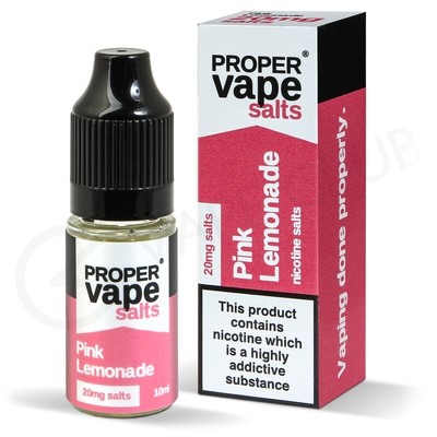 Pink Lemonade Nic Salt E-Liquid by Proper Vape